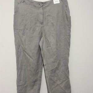 NWT Seasalt Cornwall Brawn Point Crops Pants Size US  12 Women’s 100% Linen